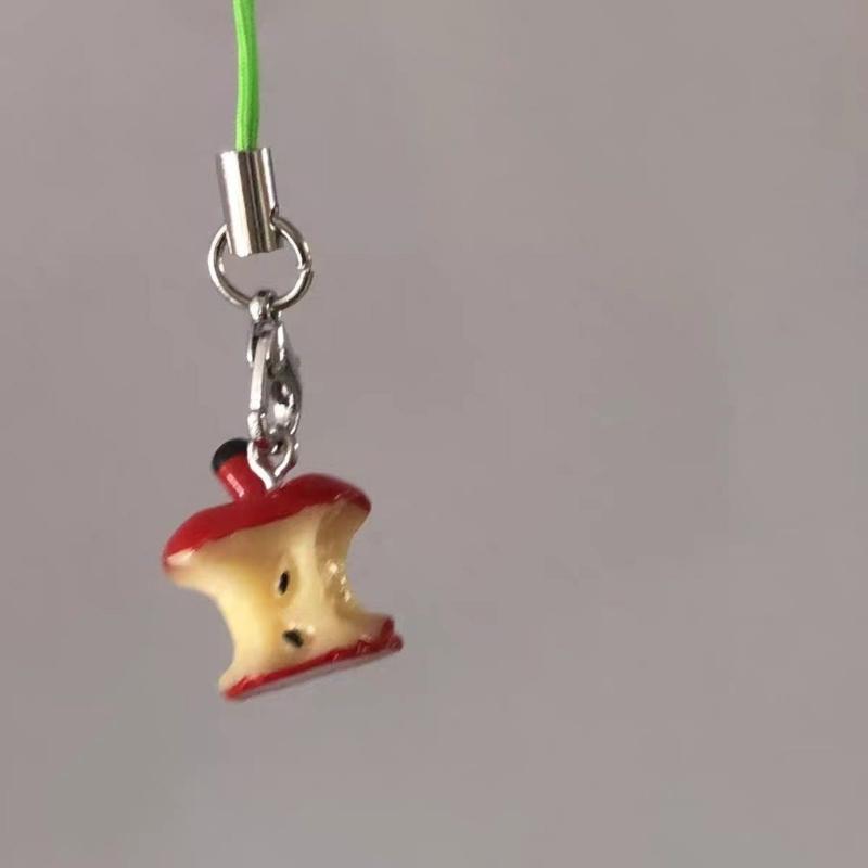 Multi Color Phone Lanyard Fruit Shapes Pendant Wrist Strap Detachable Phone Chains Keyring Portable Accessory for Women