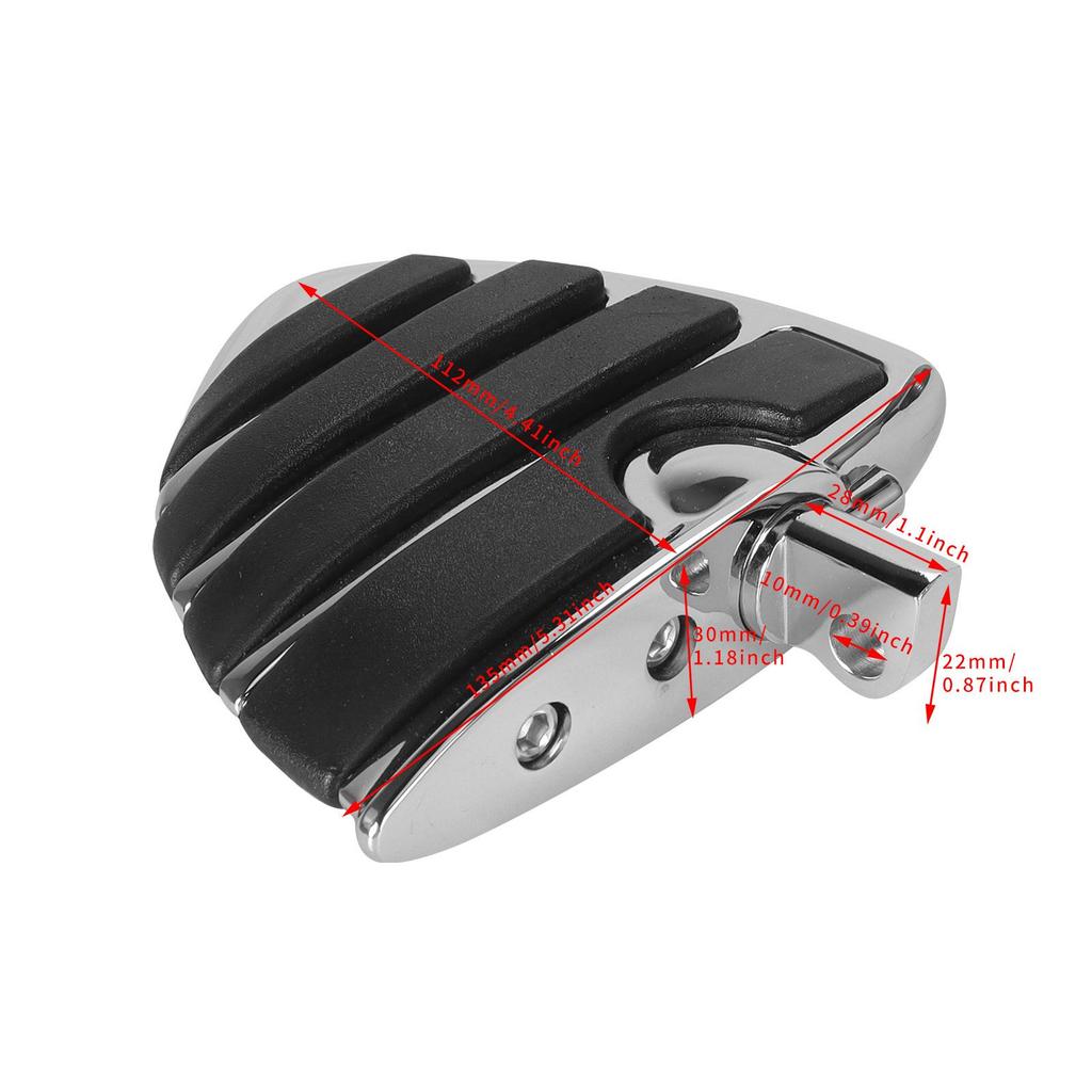 Металлические мотоциклетные подножки в форме рыбы для Harley Softail - Передние и задние