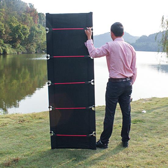 Портативная складная кемпинговая раскладушка для одного человека, складная кровать на открытом воздухе, грузоподъемность 330 фунтов, компактная для походов на открытом воздухе, пикников, кемпинга