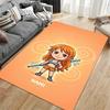 Cartoon Girl with Orange Hair suitable as a non-slip mat for the living room or bedroom sofa