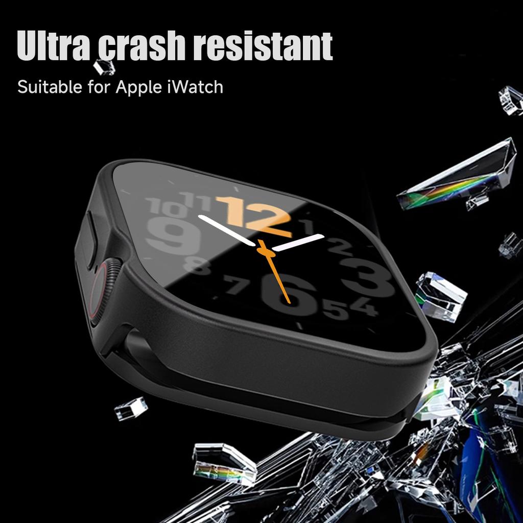 Чехол Aolly для Apple Watch s11/10 42 мм 44 45 46 49 мм, полноразмерный бампер-оболочка для IWatch серий 11 10 9 8 7 6, защитное стекло для экрана