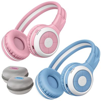 SIMOLIO KidyCast Беспроводные Bluetooth-наушники Auracast для нескольких человек от одного источника и портативный чехол для девочек, идеально подходят для и разговоров, 2 шт. Детские