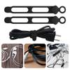 10PCS Silicone Cable Ties Elastic Cord Organizer Fastening Storage Management Desk for Car Outdoor Charging Wire Supplies