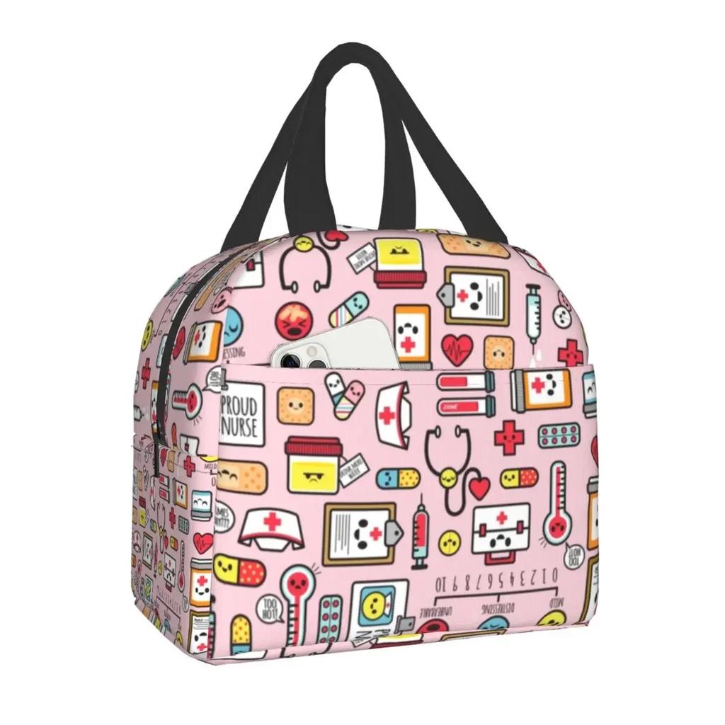 Горячая Распродажа Сумка для обеда медсестры для женщин Портативный термохолодильник Изолированная коробка для бенто Школьные сумки для пикника