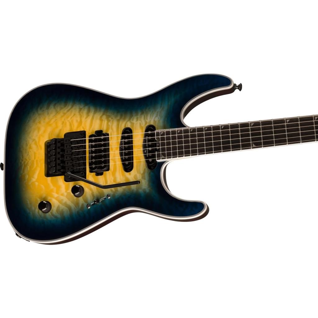 JACKSON Jackson Electric Guitar Pro Plus Series Ebony Amber Blue Burst with Gig Bag Soloist™ SLA3Q, Fingerboard,