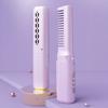 Cordless Ceramic Hairdressing Comb 3 Temperature Adjustable Hair Straightener USB Rechargeable Fast Heating Electric Hair Styling Detangling Brush