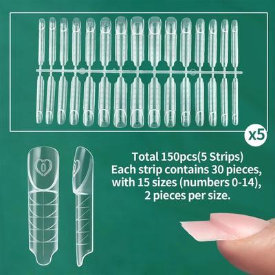 75/150 шт. Многоразовые формы для наращивания ногтей 'Космос' Прозрачные формы для французского кончика НОВЫЕ Формы для полигеля Дом Салон