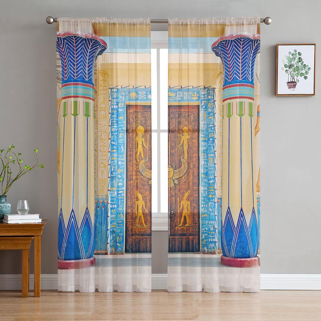 Марокканские шторы из тюля для гостиной, прозрачная вуаль с принтом, занавески для спальни, шторы, жалюзи, домашний декор