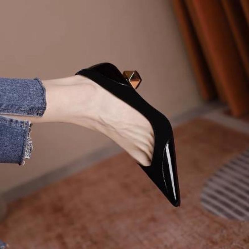 Новейшие модные женские туфли на высоком каблуке, весенние сексуальные туфли с острым носком, модный дизайн, цветные туфли на высоком каблуке, туфли-лодочки, женские туфли на высоком каблуке