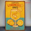 Винтажный металлический плакат Limoncello, итальянский лимон, настенный декор для кухни или бара