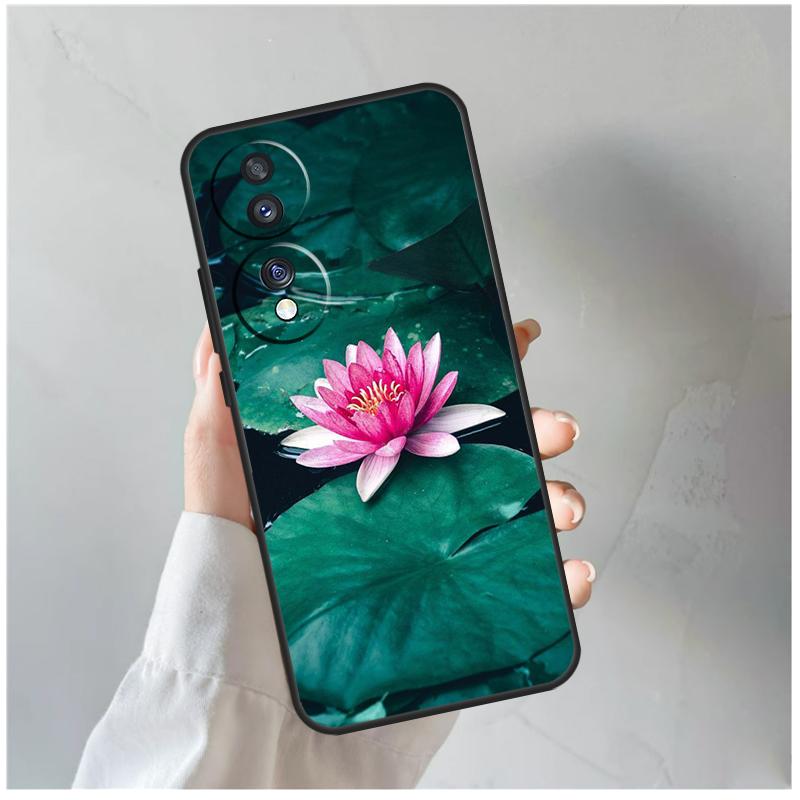 Summer Lotus For Honor Magic 8 5 6 7 Pro Case For Honor 200 400 70 90 Lite X8c X8b X9a X9b X9c X9d Win RT