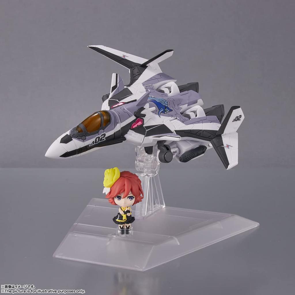 TINY SESSION Macross Delta Siegfried Ihlefeld with Kaname Buccaneer 100mm Painted Movable Figure VF-31F (Messer Machine) Approx. PVC&ABS
