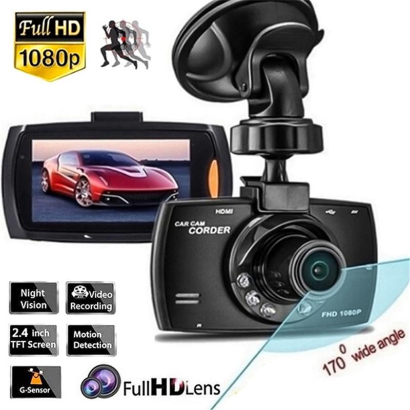 Автомобильный видеорегистратор G30 Full HD 1080P 2,4-дюймовый экран ночного видения G-сенсор Dashcamera Широкоугольная петля