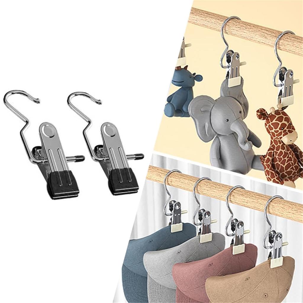 20Pcs Boot Hangers Clips Laundry Hooks Hanging Clips Clothes Pins Closet Hanger Clamps Socks Towel Clips for Closet