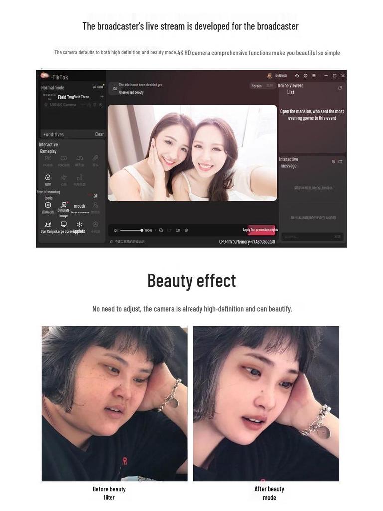 4K Ultra HD Webcam with Microphone for Streaming & Online Meetings