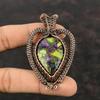 Copper Stichtite Pendant Copper Wire Wrapped Gemstone Pendant Handmade Copper Jewelry Pendant For Gift Wire Wrap Jewelry Birthstone Pendant
