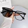 Light Sensitive Color Changing Glasses Large Framed Glasses Glasses Turn Gray Fashion Decorative Glasses 0