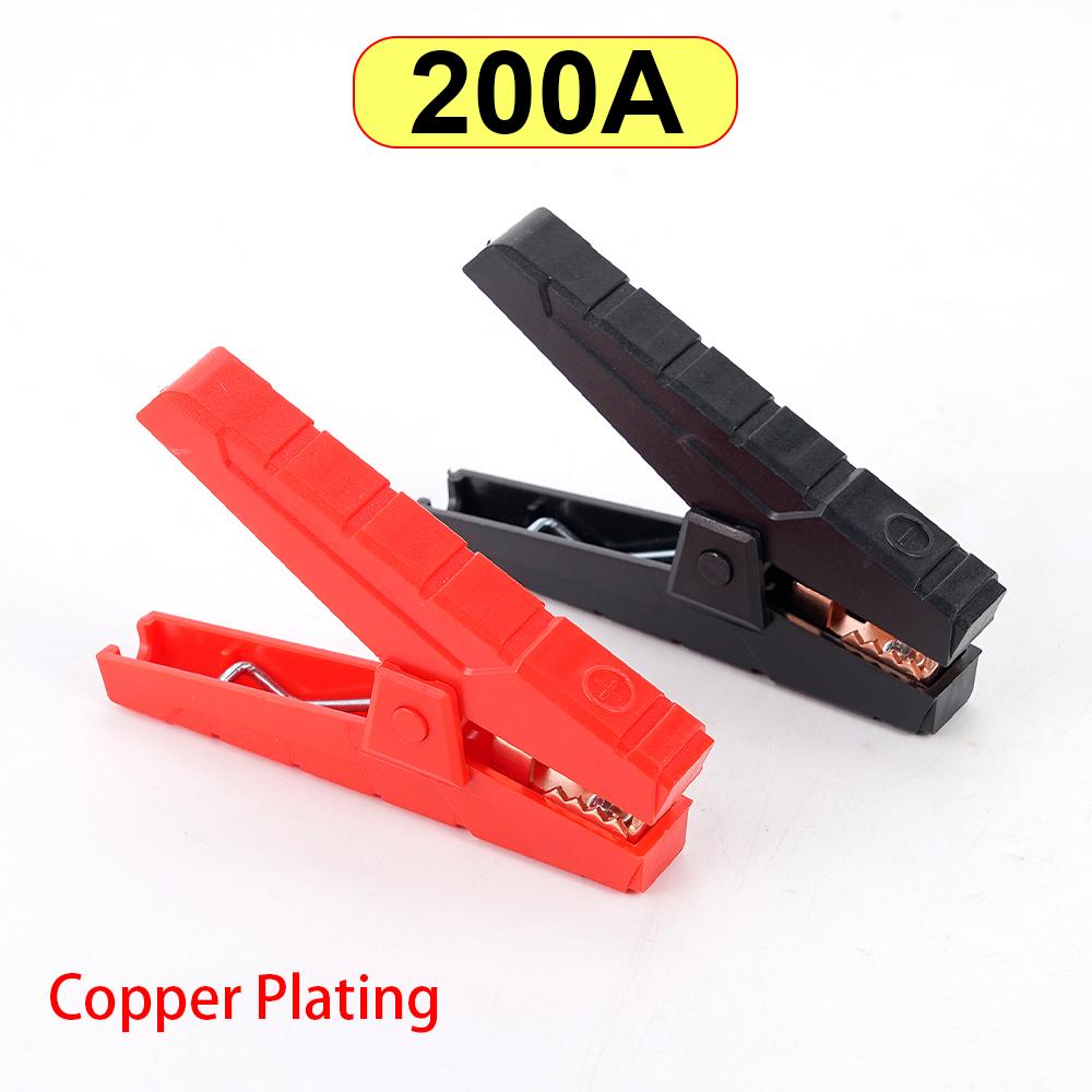 1 Pair 100A/200A/300A/500A Copper Alligator Clips Lead Clip Terminal Crocodile Clamp Test Connector for Electrical Battery Start