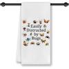 Funny Entomology Bug Kitchen Dish Towels,Gifts for Women Men Bug Lovers,ect Hand Tea Towels for Kitchen Bathroom Decor,16x24 Inches