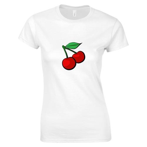 Show Me The Merch Womens/Ladies Cherries Short-Sleeved T-Shirt