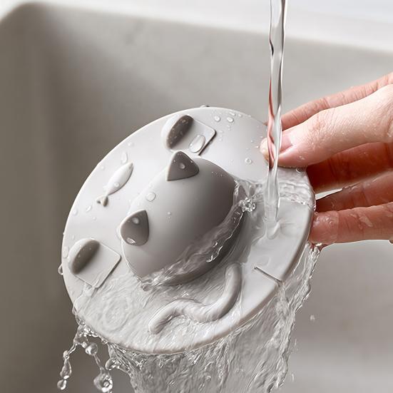 Силиконовая крышка для кружки с дизайном кошки, герметичная крышка для стакана с прорезью для чайного пакетика, термостойкая, нескользящая, безопасная для микроволновой печи, крышка для кружек для кофе, чая, молока