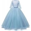 Girls Long Sleeve Princess Dress Flower Girl Wedding Party Formal Kids Occasion