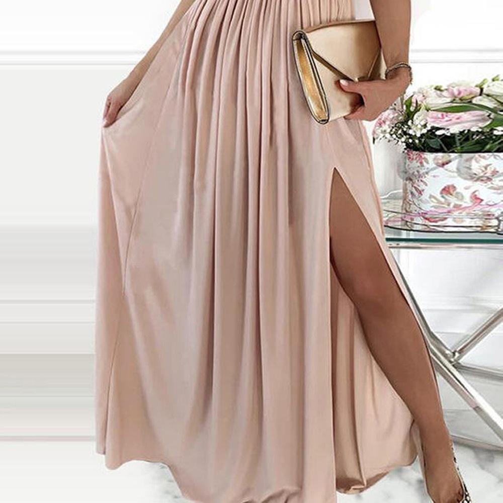 Y9338 летнее новое европейское и американское женское модное платье с темпераментом, комбинированное, без рукавов, с пайетками