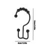 Metal Shower Hooks 12 Pieces Double Glide Drapery Rings Shower Rings Rust Proof For Home Window Closet Bathroom Hotel Dorm Gym