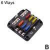 6/12 Way Blade Fuse 12-24V Car Boat Fuse Box Holder With Plastic Cover For Power Panel Board Camper RV Accessorie