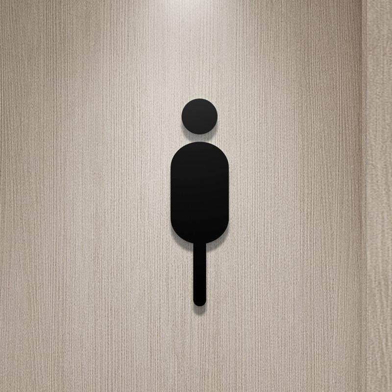 Торговые центры Офис Туалет Табличка Акриловая 3D Наклейка на дверь туалета Наклейка на стену Туалет Вывеска Арт Отель Домашний декор