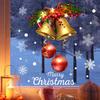 Christmas Bell Egg English Window Sticker, Holiday Store Window Decoration Static Sticker