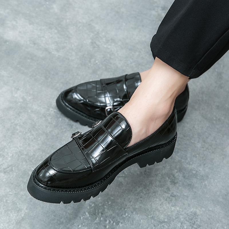 Модные английские туфли-лоферы с двумя пуговицами, мужские модные туфли ручной работы с толстой подошвой, мужские туфли для вечеринки и свадьбы, новые весенние мягкие мокасины