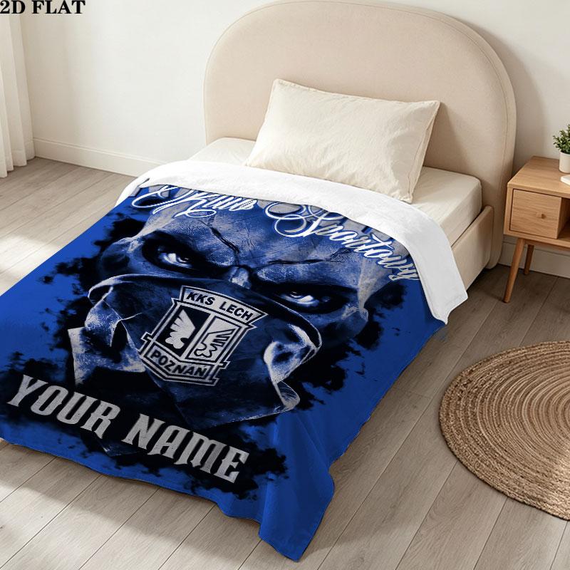 Custom KKS Lech Poznań Blanket, High quality Comfortable for All Seasons, Home Decor, Warmth and Comfort
