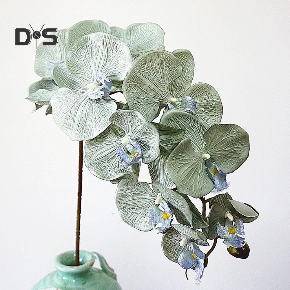 Butterfly Flower Bouquet Blooming Artificial Orchid Lifelike Garden Diy Party Wedding Decor