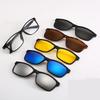 6 In 1 Magnetic Clip Sunglasses Prescription Spectacles Men Women Polarized Polaroid Night Vision Lenses Glasses
