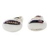 [Used]/Chanel SV925 Logo Earrings [g363-73]