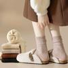 Женские осенне-зимние носки с длинным ворсом из шерсти сына месяца с плюшевой подкладкой и толстые
