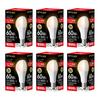 Styled LED Bulbs, HA6T26L6, 26mm Base Diameter, 60W Equivalent, Warm White, 8W, Pack of 6, Standard Bulb and Wide Beam Spread, Compatible with Sealed