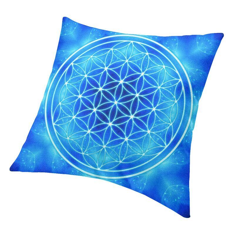 Роскошный элегантный чехол для подушки «Цветок жизни» 66*66 см, полиэстер с сакральной геометрией, наволочка для гостиной, наволочка