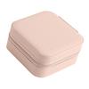 Portable Jewelry Storage Box with Zipper PU Leather Holder Case for Earrings Necklace Rings Jewelry Box