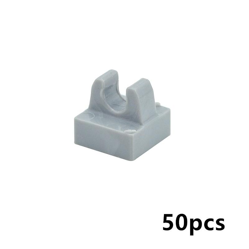 50 шт./лот 1x1 точечные кирпичи DIY плитка 1*1 с зажимом собрать частицы строительные блоки 15712 2555 образовательная техническая MOC часть игрушка