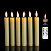 3 or 6 Pieces Short Or Long Flameless Wedding Decorative Taper Candles,6.5 /10 Inch Battery Powered Christmas Home Decoration