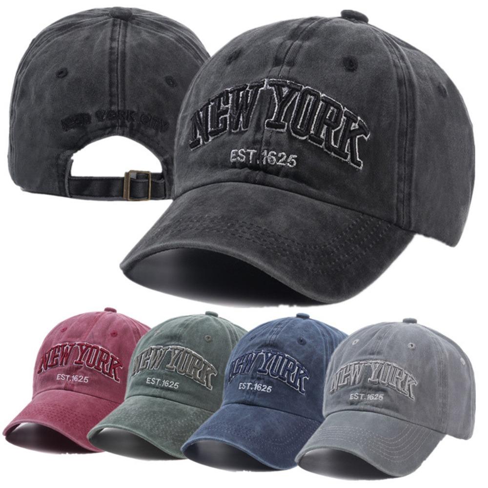 Adjustable New York Embroidery Baseball Caps Sunscreen Hats Distressed Faded Cap Baseball Hats