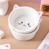 Cute Cat Bowl Ceramic Dog Food Feeding Basin Food Dispenser Cats Drinking Feeder  Kitten Puppy