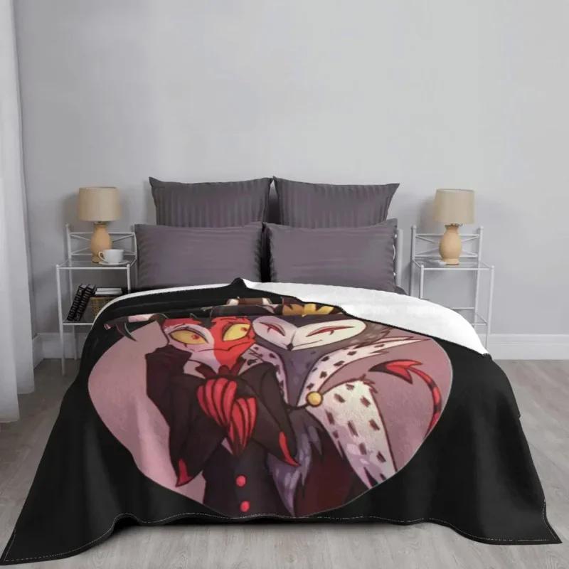 Helluva Boss Blitzo Blitzo Stolas плюшевое одеяло анимация модные пледы для кровати дивана дивана 200x150 см ковер кусок