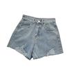 Брюки Классика и минимализм Мода Универсальные Летние Женские Тонкие Шорты Из Джинса С Высокой Талией Широкие Штаны Индивидуальность и Модность
