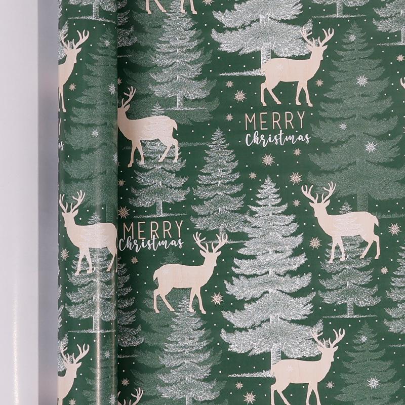 300x43 cm Creative Christmas Wrapping Paper Roll Gift Large Roll Retro Kraft Wrapping Paper Gift Box Packaging