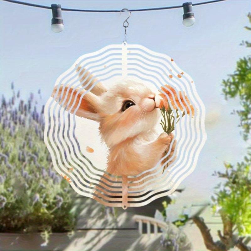 10-дюймовый подвесной ветряной спиннер с крючком на 360 градусов для декора балкона и сада, весенне-летнее уличное украшение, металлические колокольчики для дома