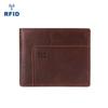 Мужской кожаный кошелек с RFID-меткой: Компактный, многокарточный, классический деловой стиль, легкий и портативный.