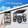V380 Solar-Powered Triple-Lens Outdoor Smart Surveillance Camera with LED Light